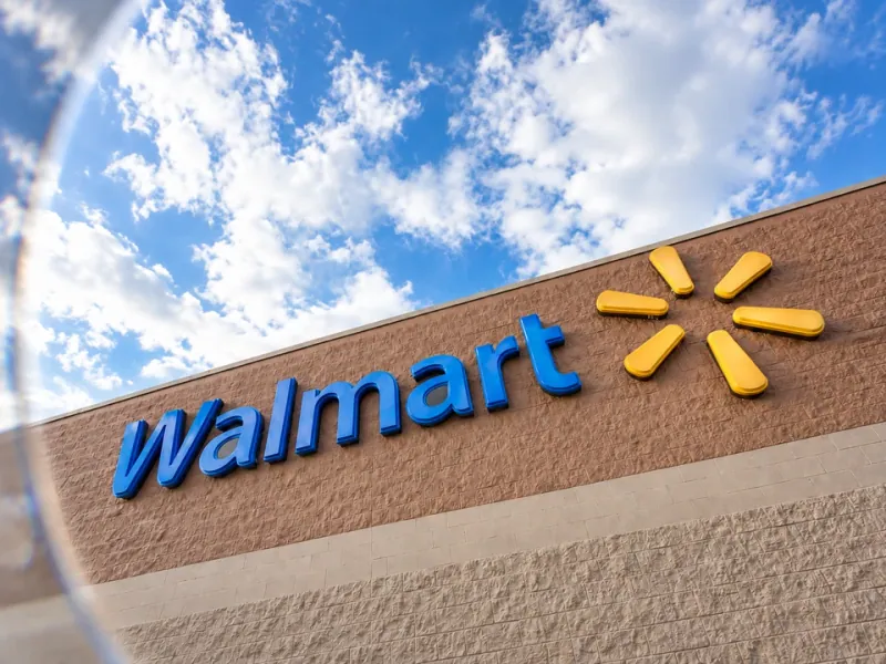 The Richmond Walmart, where the AVCC office is located — Walmart sign on a brick storefront